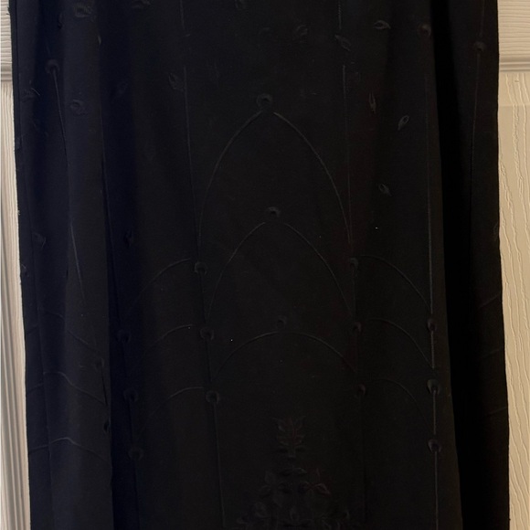 Talbots Charcoal Embroidered A-Line Skirt - Picture 5 of 7